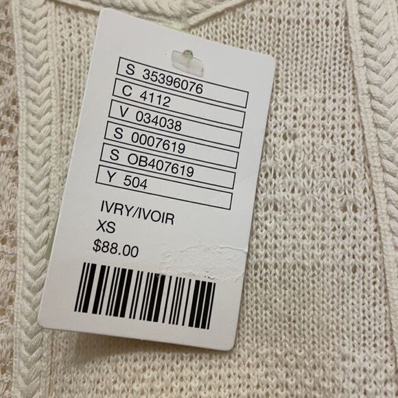 Anthropologie Meadow Rue Whispering Winds Cream Sweater, NWT - Picture 4 of 6